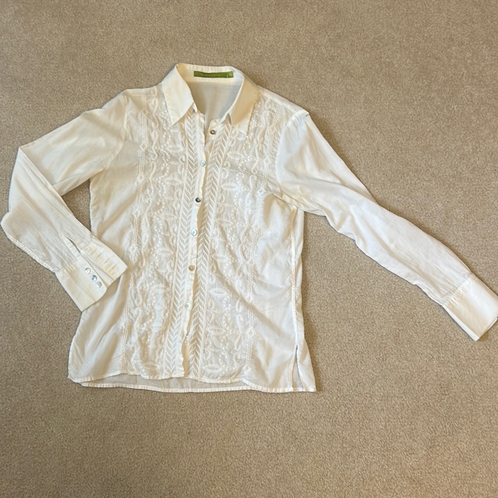 Rapsodia white blouse with embroidered details